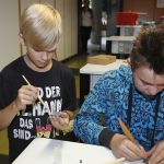 Fossilienpräparation und - wand