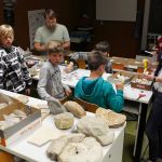 Fossilienpräparation und - wand