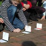 Ausprobieren der Sonnenuhr