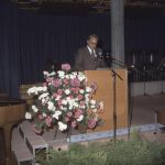 Kultusminister Roman Herzog bei der Einweihung