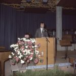 Schulleiter Erich Ott bei der Einweihung