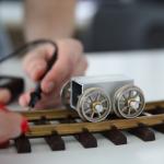 Messung der Stromstärke an den Schienen