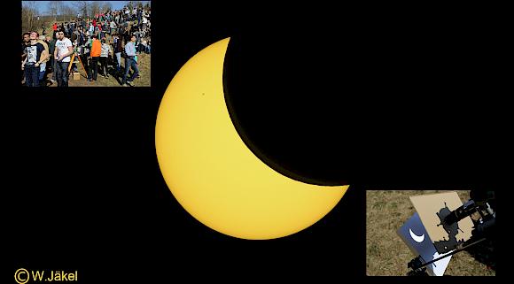 Ein tolles Erlebnis - Schüler und Lehrer beobachten die partielle Sonnenfinsternis